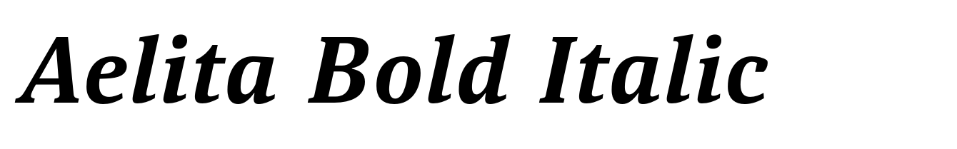 Aelita Bold Italic